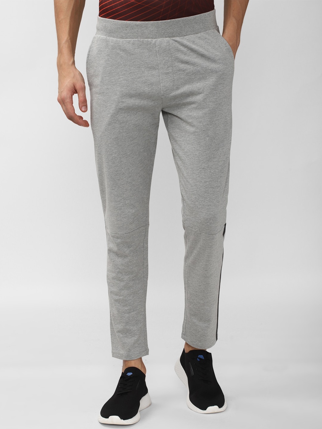 

Peter England Men Grey Solid Track Pants