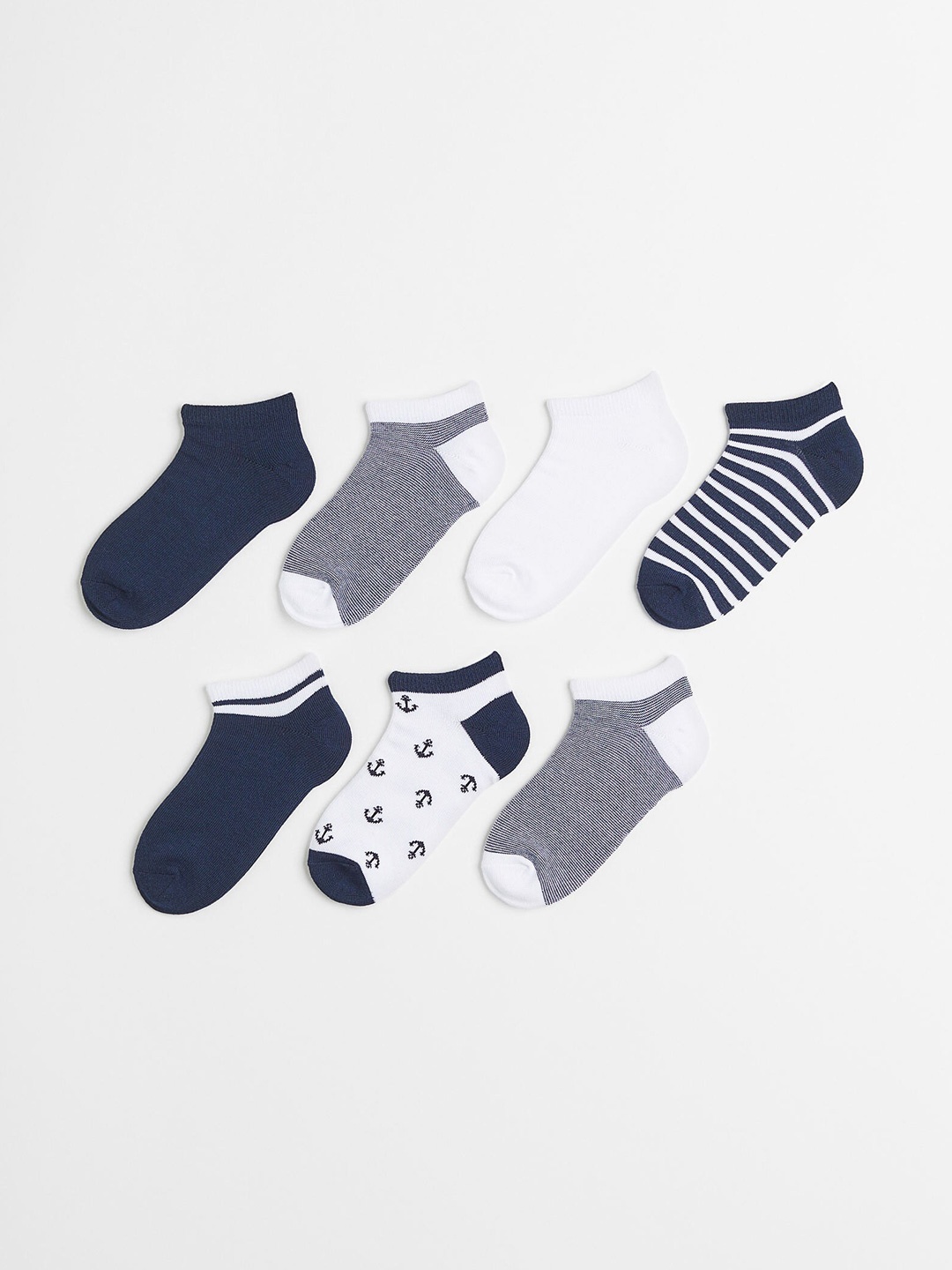 

H&M Boys 7-Pack Trainer Socks, Navy blue