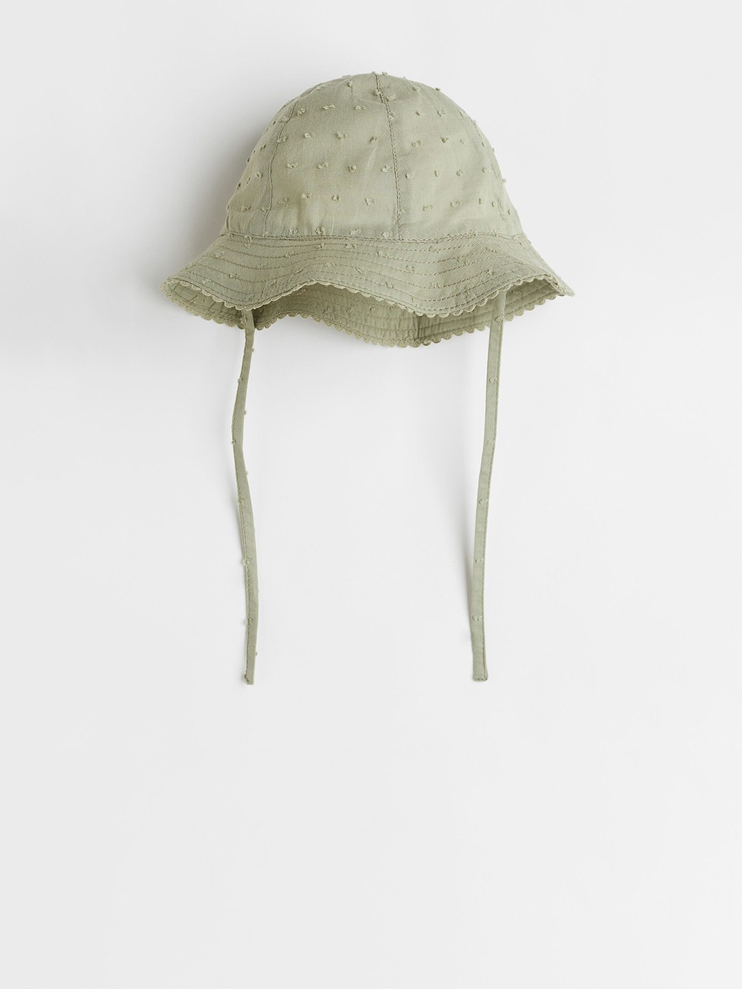 

H&M Girls Green Solid Cotton Sun Hat
