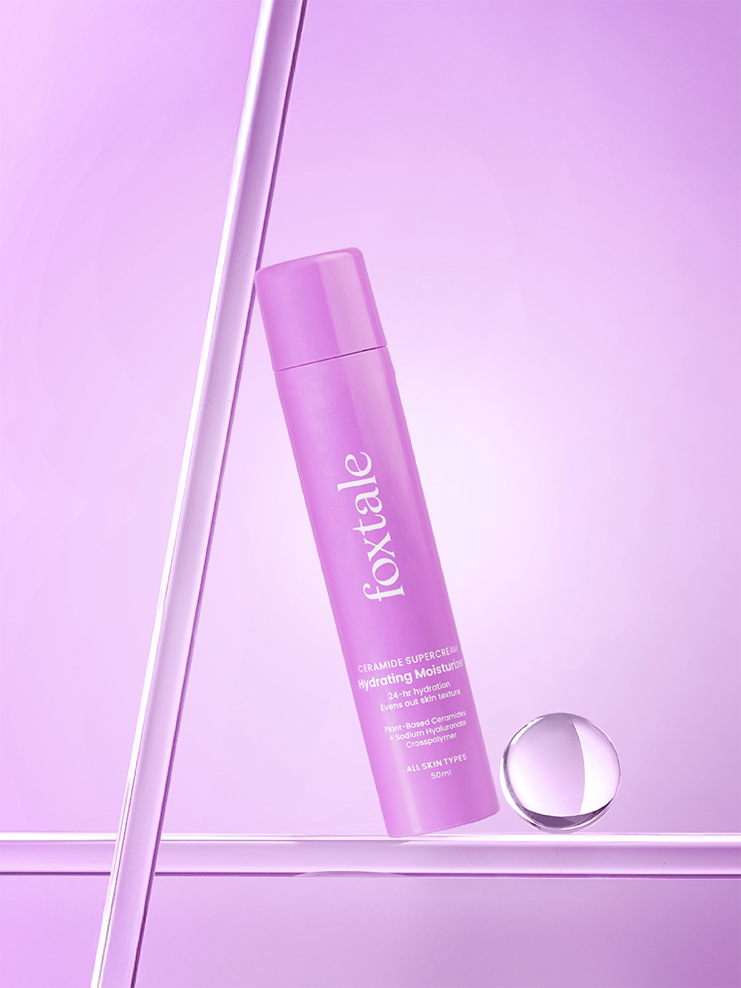 

Foxtale Ceramide Hydrating Hyaluronic Acid Moisturizer- 50 ml, Pink