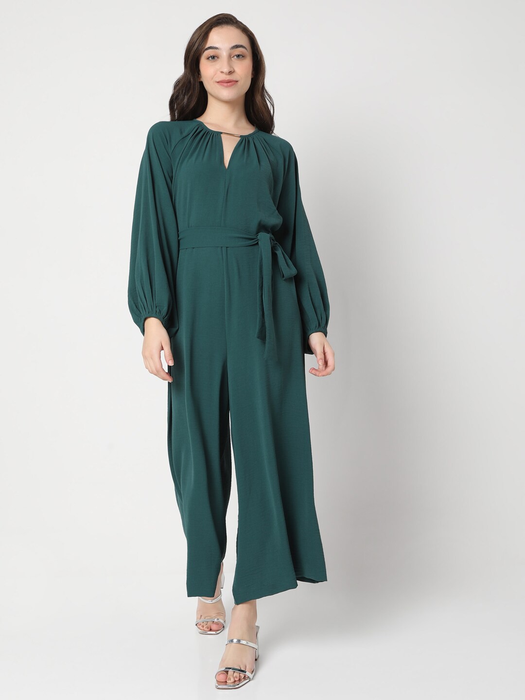 

Vero Moda Women Green Basic Jumpsuit