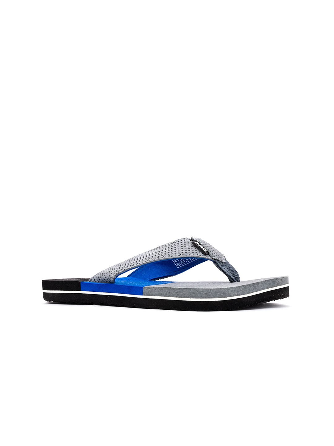 

Khadims Men Black & Blue Printed Thong Flip-Flops