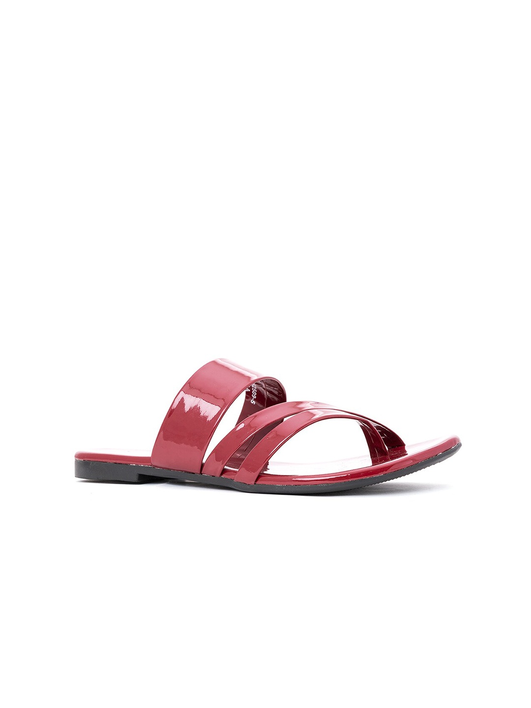 

Khadims Women Red Solid Open Toe Flats