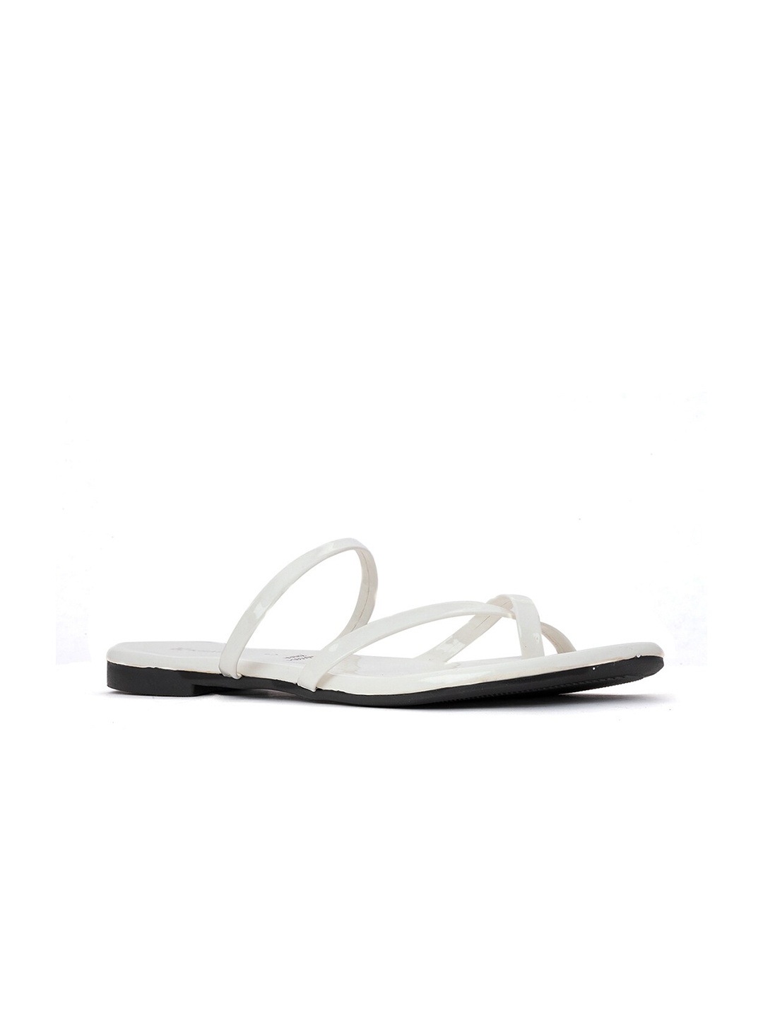 

Khadims Women White Solid Open Toe Flats