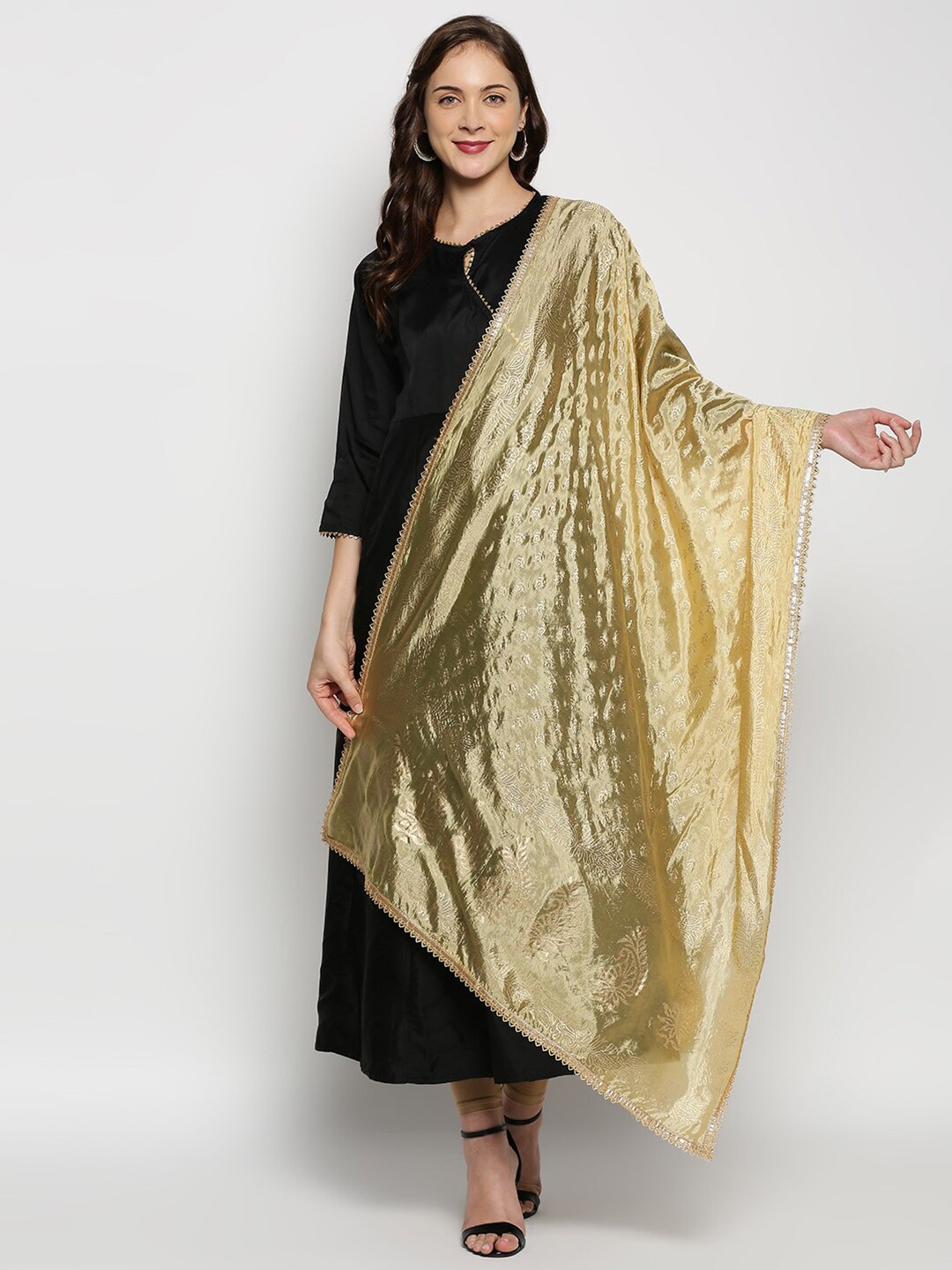 

Dupatta Bazaar Beige Ethnic Motifs Printed Dupatta