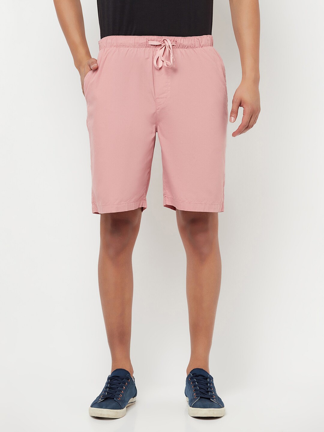 

Crimsoune Club Men Pink Cotton Lounge Shorts