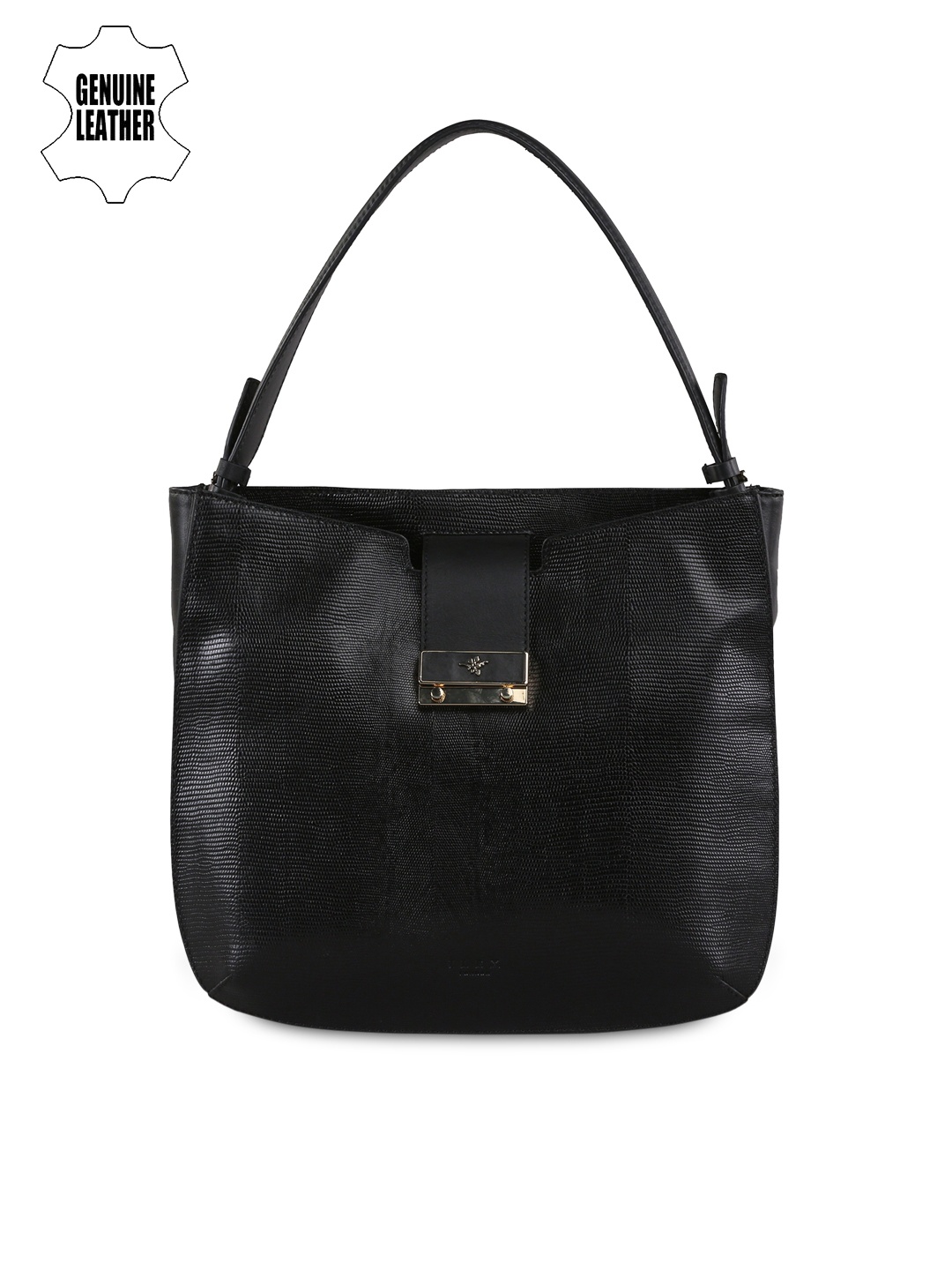 

ILEX Black Leather Shoulder Bag