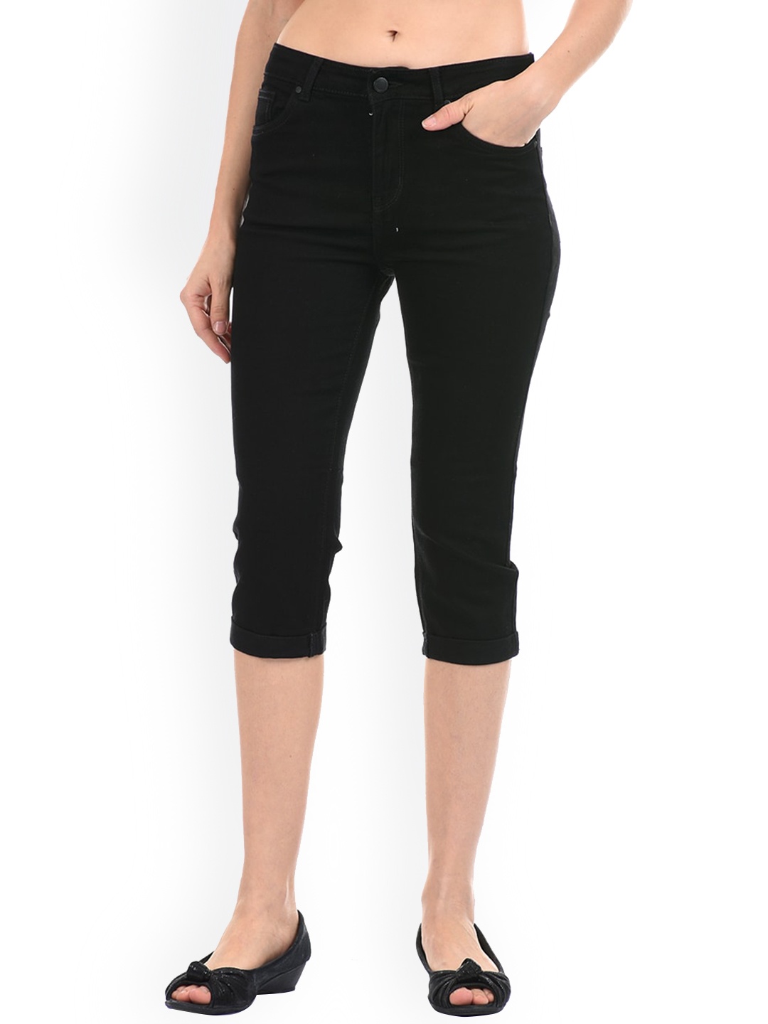 

Madame Women Black Capris