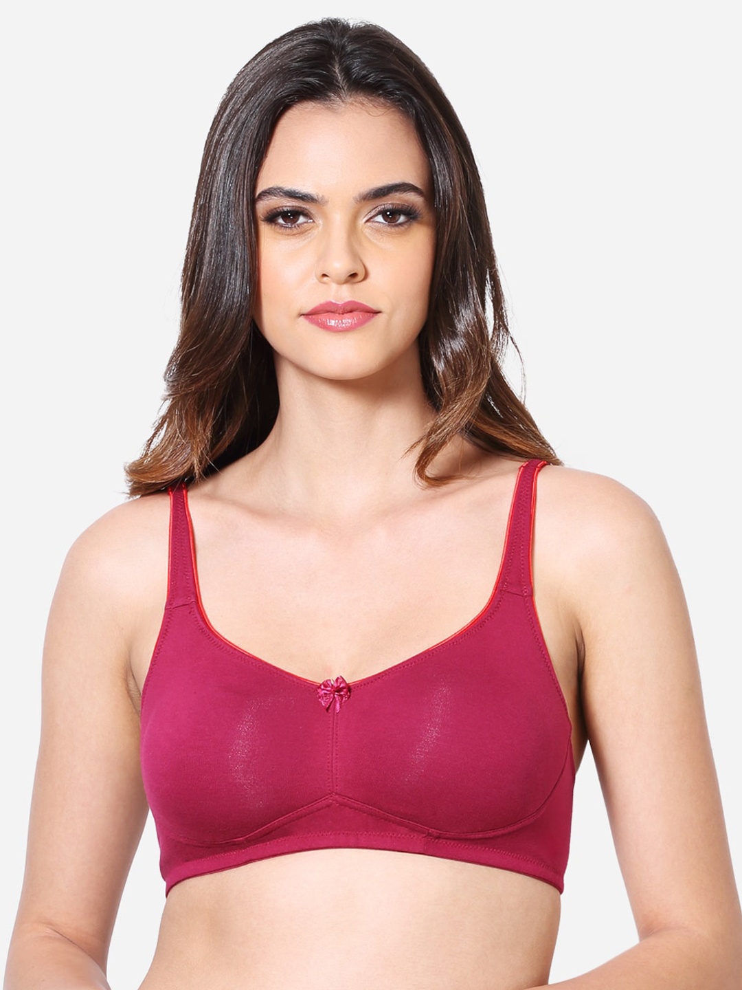 

VStar Red Solid T-Shirt Bra