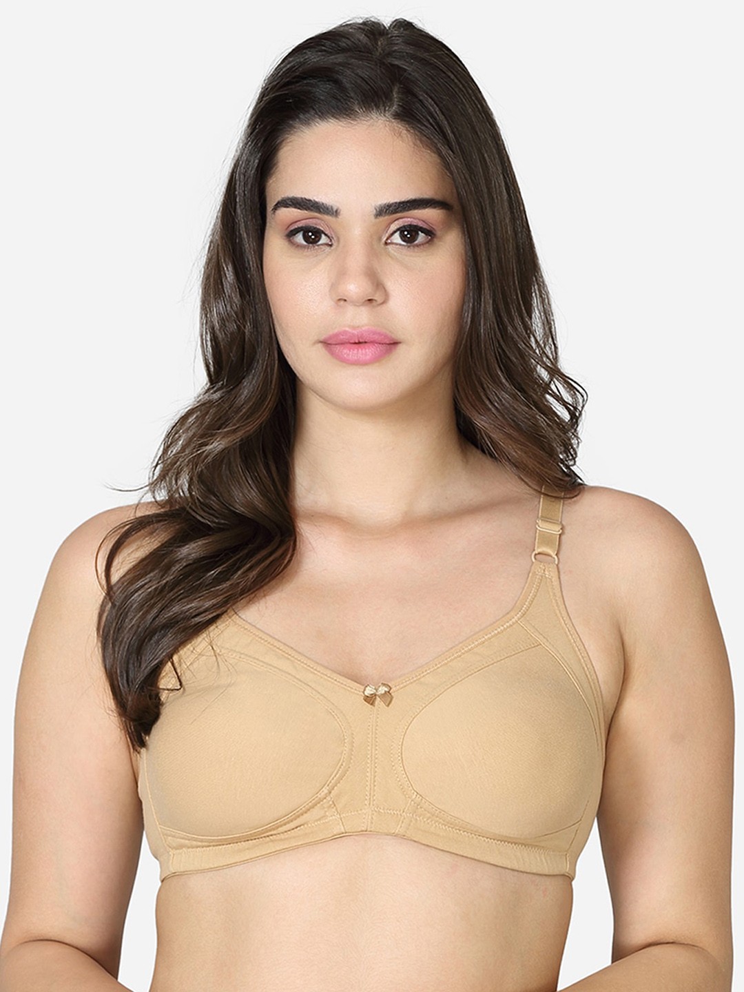 

VStar Beige Solid T-Shirt Bra