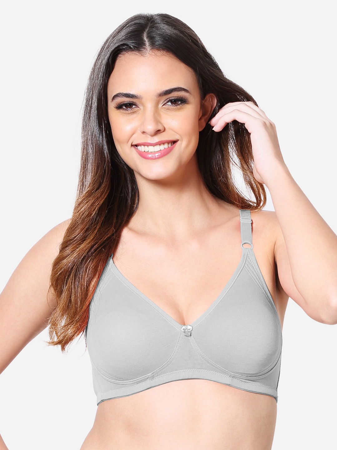 

VStar Grey Solid T-Shirt Bra