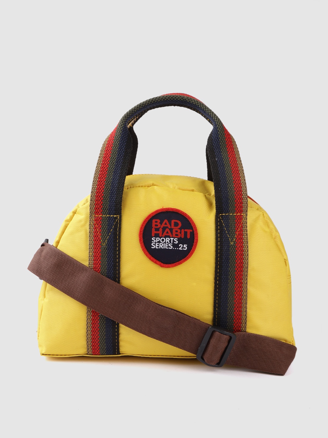 

BAD HABIT Unisex Yellow Solid Insulated Lunch Bag