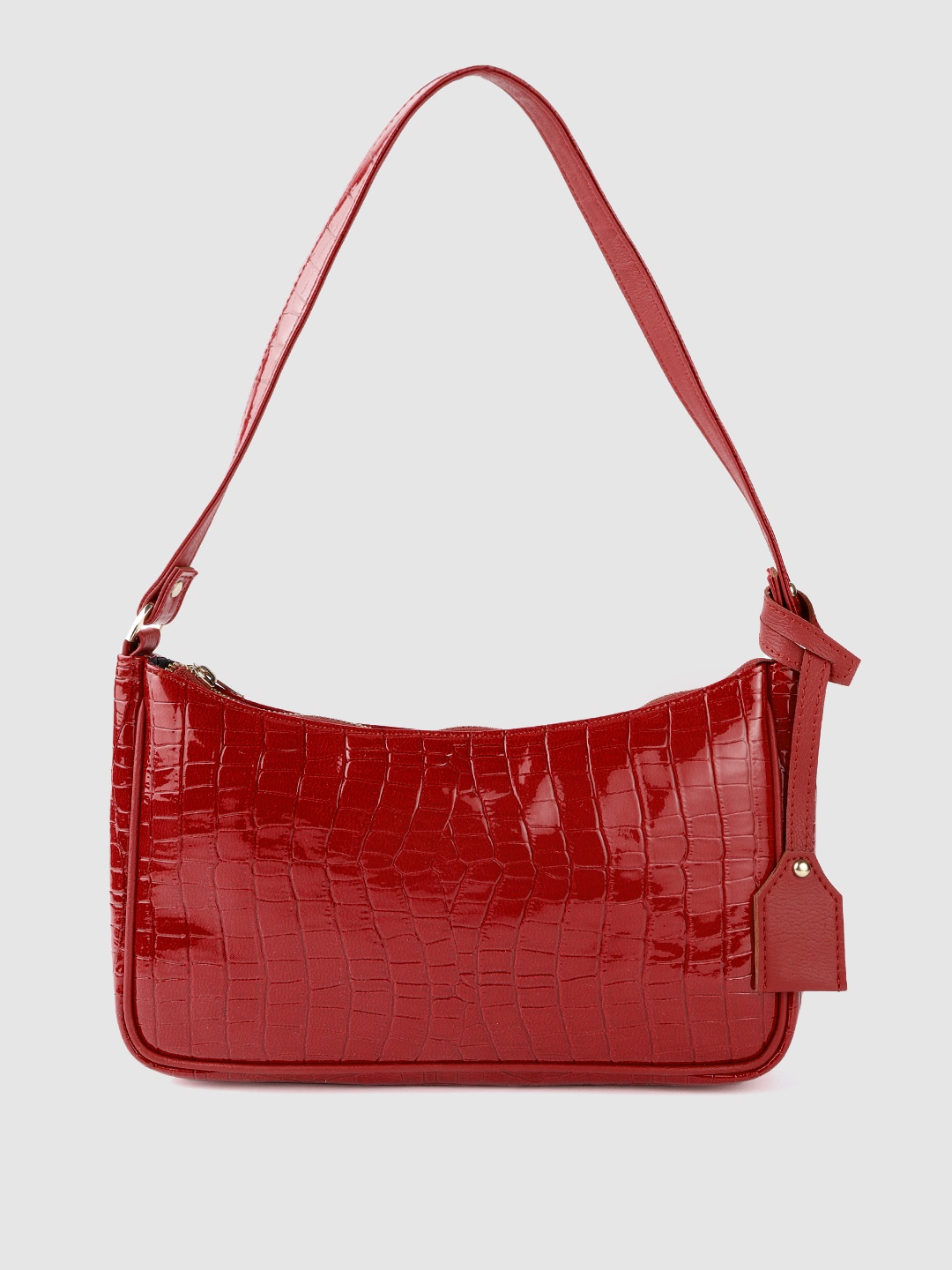 

BAD HABIT Red PU Swagger Handheld Bag