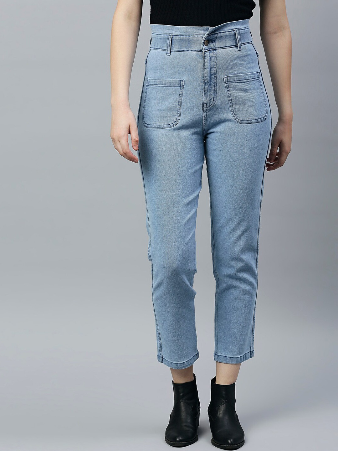 

High Star Women Blue High-Rise Stretchable Jeans