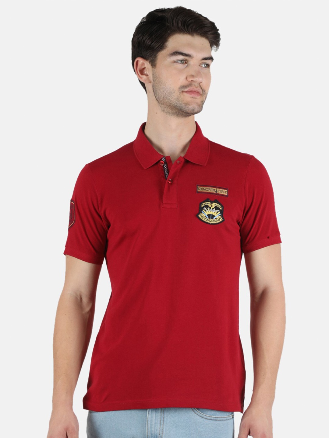 

Monte Carlo Men Maroon Polo Collar T-shirt