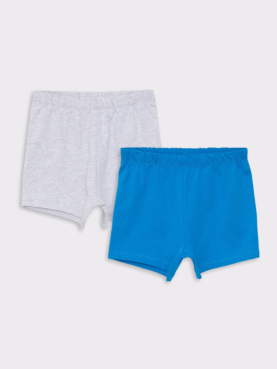 

LC Waikiki Boys Pack of 2 Pure Cotton Solid Shorts, Blue