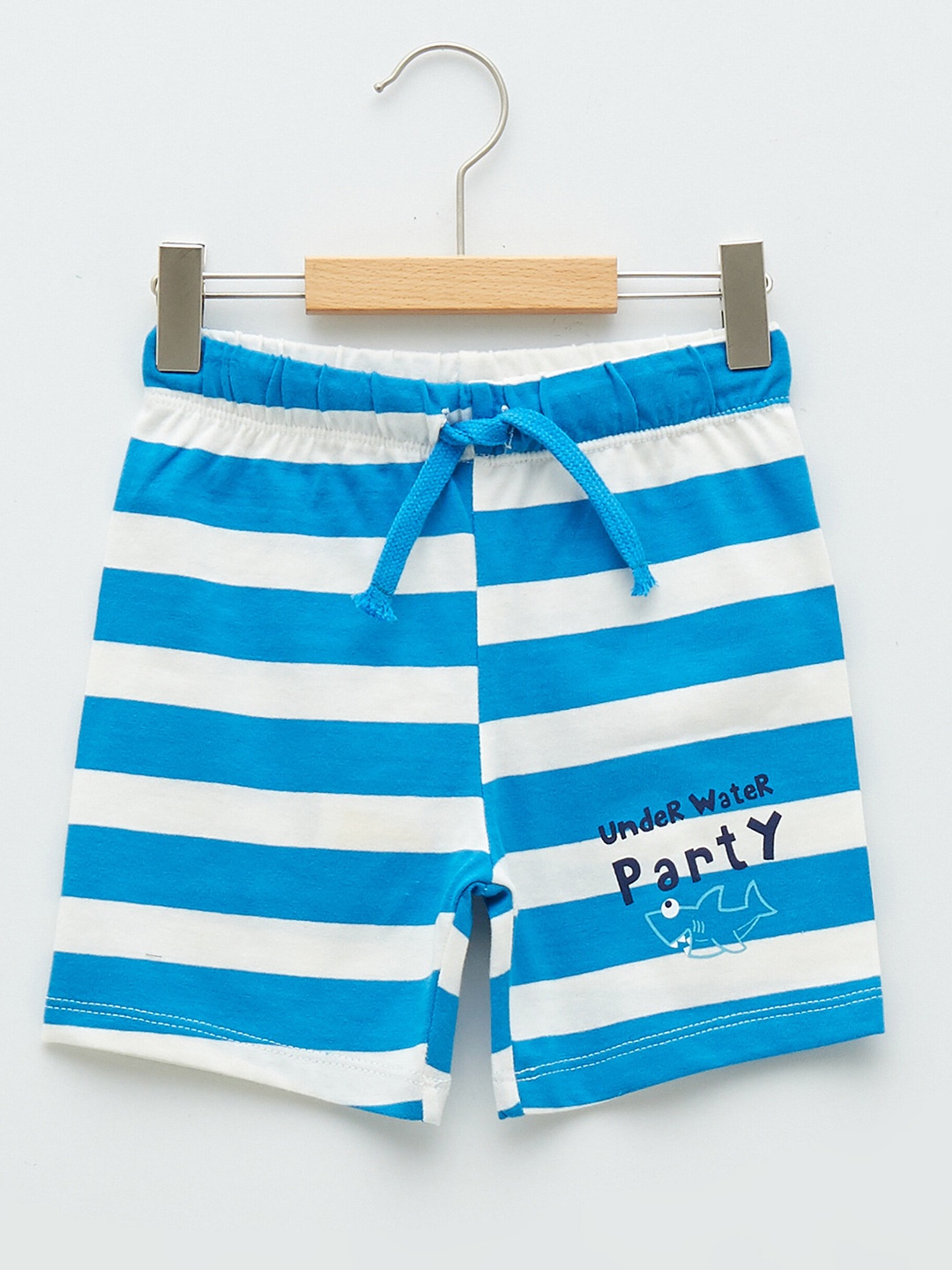 

LC Waikiki Boys Blue Pure Cotton Striped Shorts