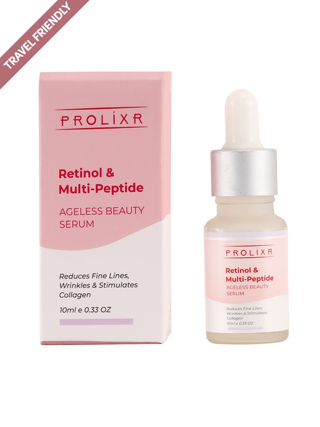 

PROLIXR Retinol & Multi-Peptide Anti-Ageing Mini Serum for Reduces Signs of Ageing - 10ml, Pink