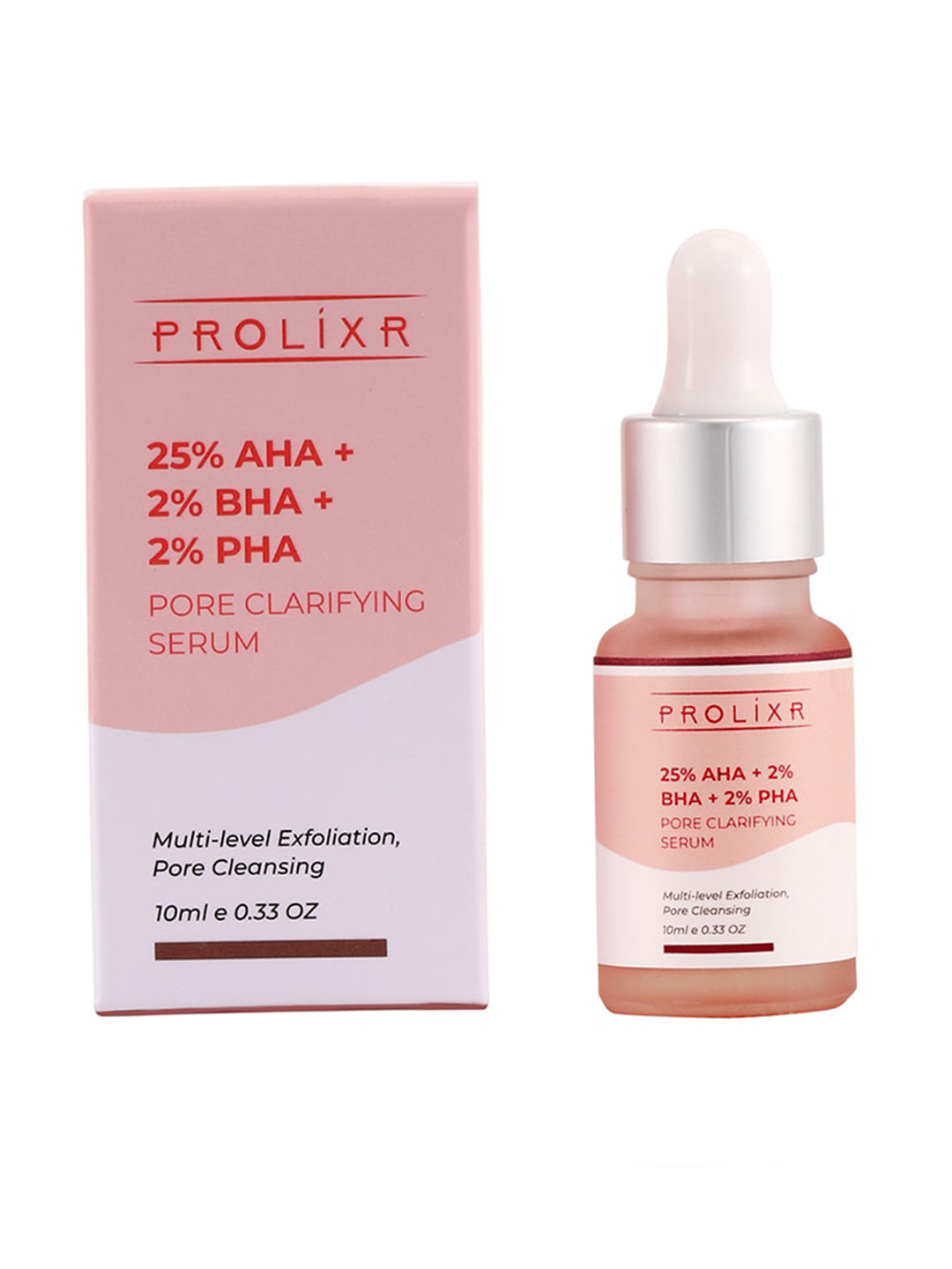 

PROLIXR 25% AHA + 2% BHA + 2% PHA & Beetroot Mini Serum for Pore Clarifying - 10 ml, Pink