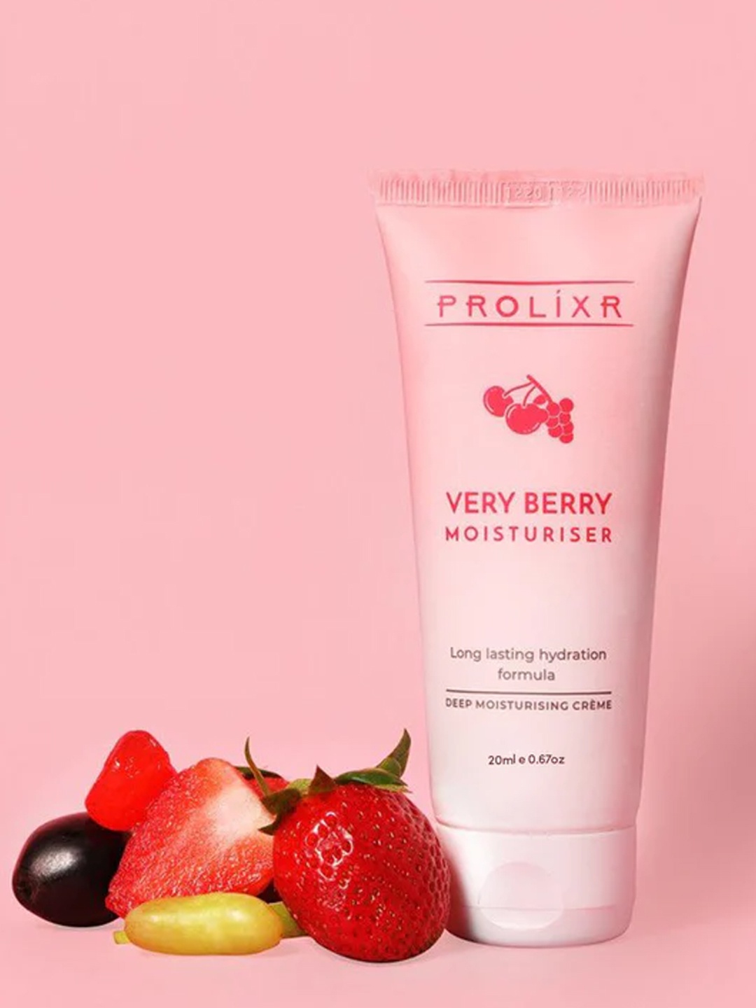 

PROLIXR Very Berry Moisturizer with Aloe Vera to Hydrates & Refreshes the Skin - 20 ml, Pink