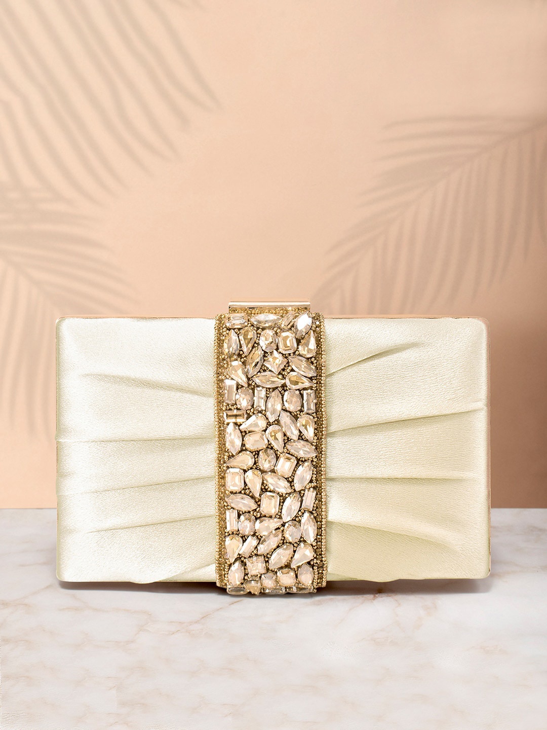 

Peora Gold-Toned Embroidered Purse Clutch