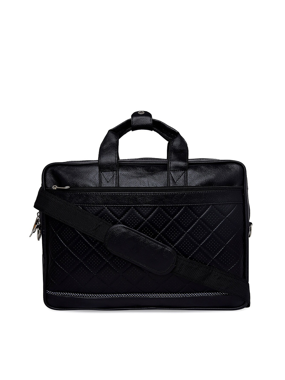 

i-SAC Unisex Black Textured Laptop Bag