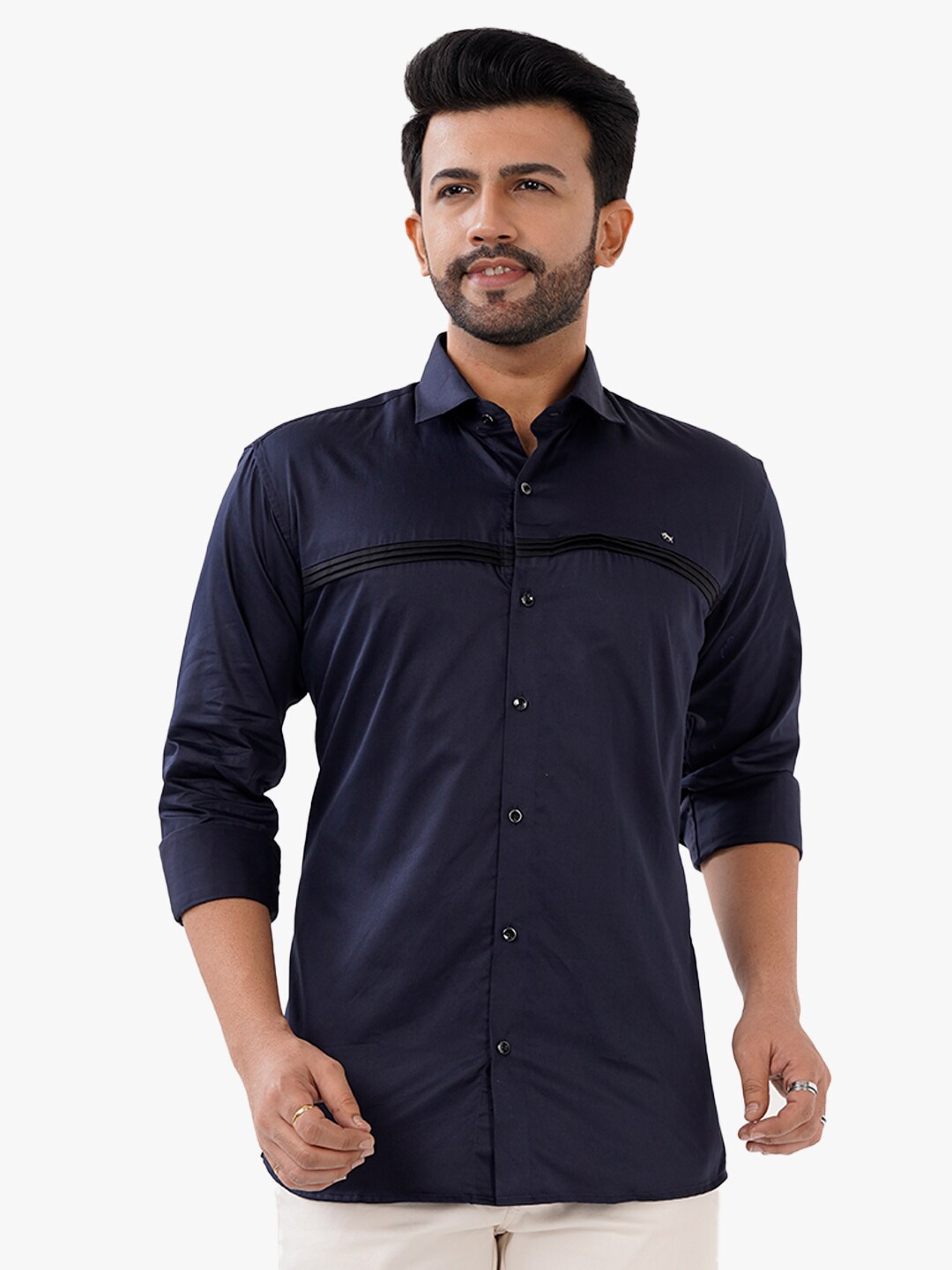 

DCot By Donear Men Blue Comfort Casual Shirt