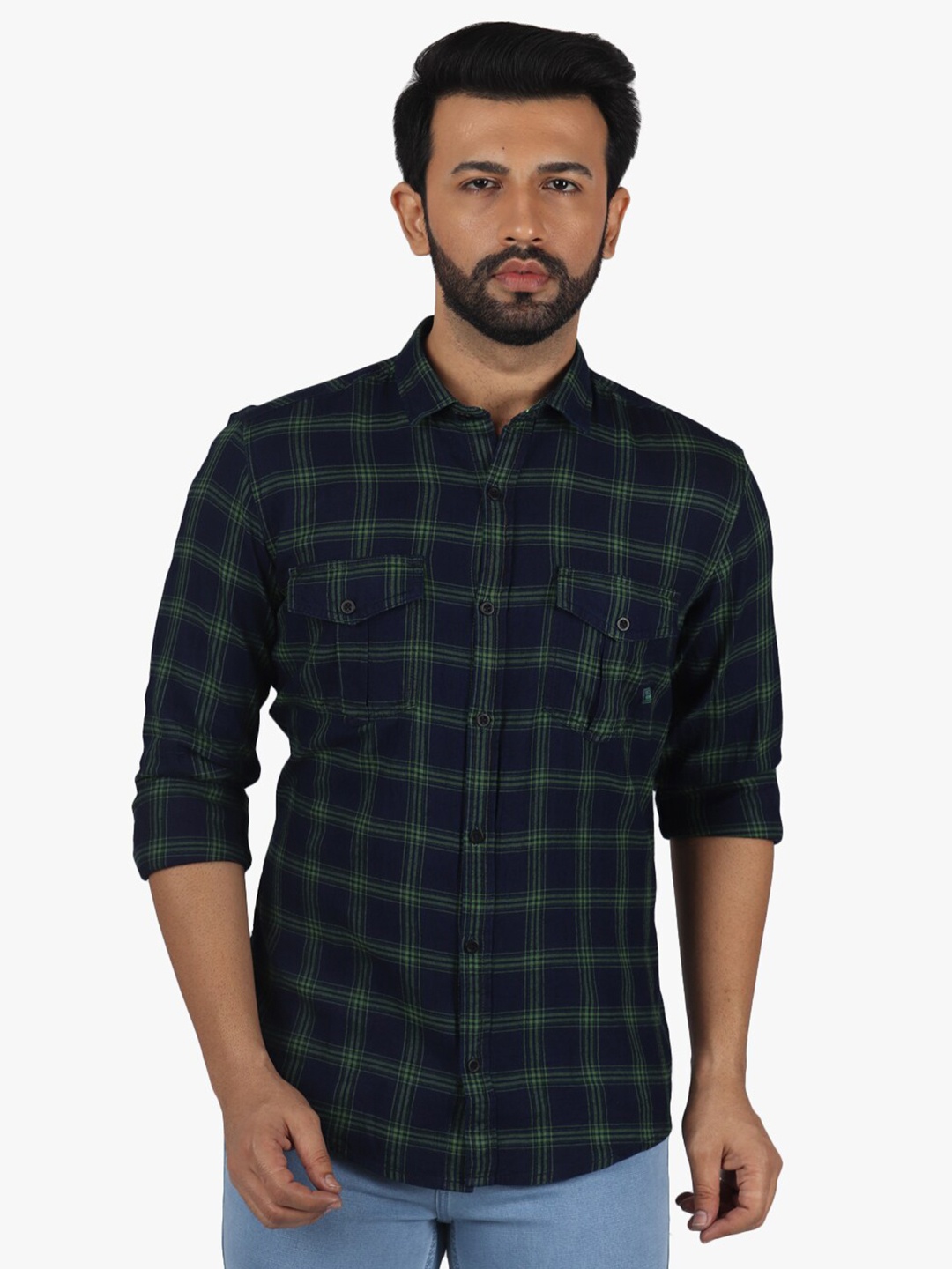 

DCot By Donear Men Multicoloured Comfort Checked Casual Shirt, Multi