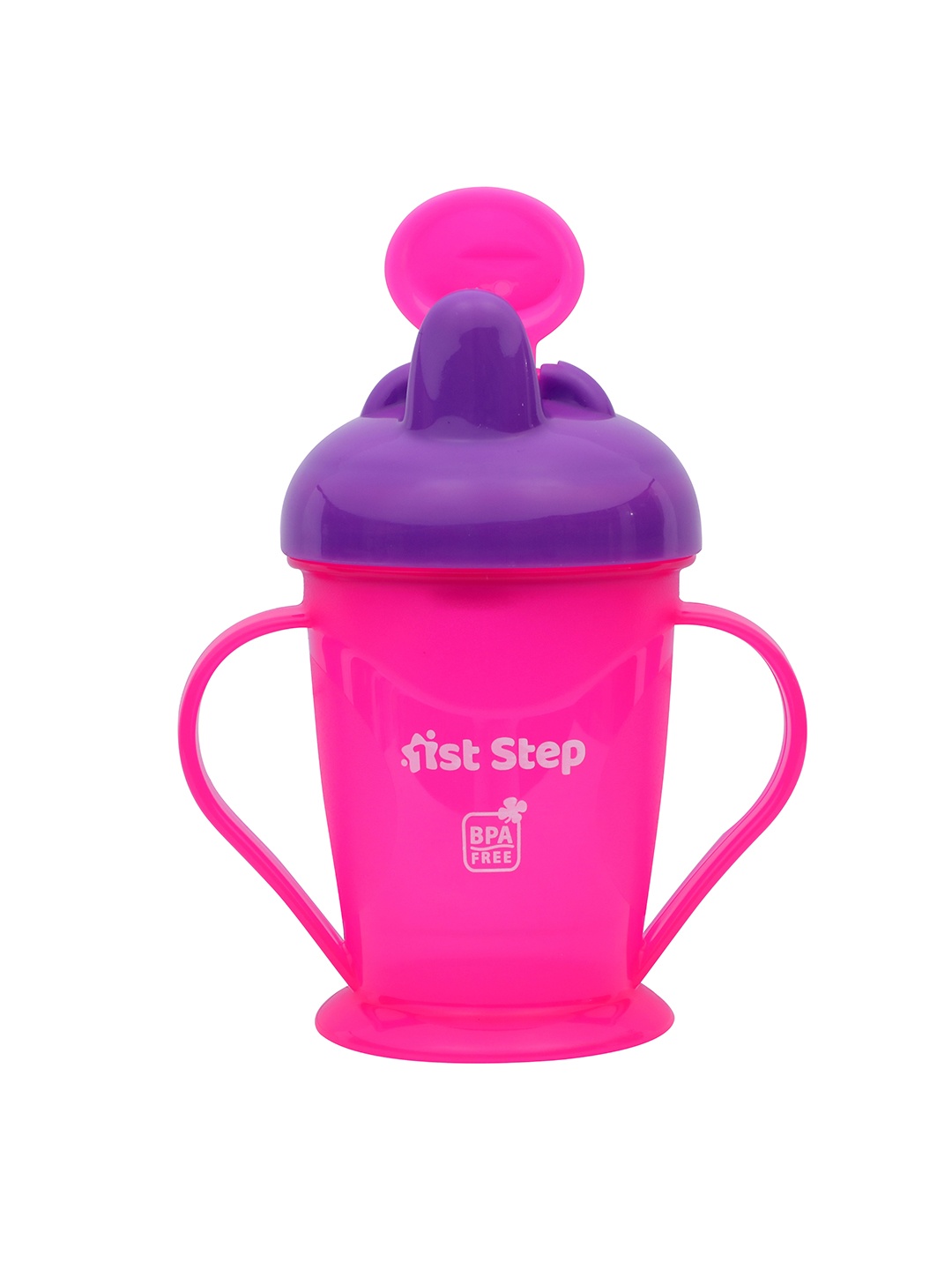 

1st Step Infant Pink & Purple Solid Baby Sipper With Twin Handles