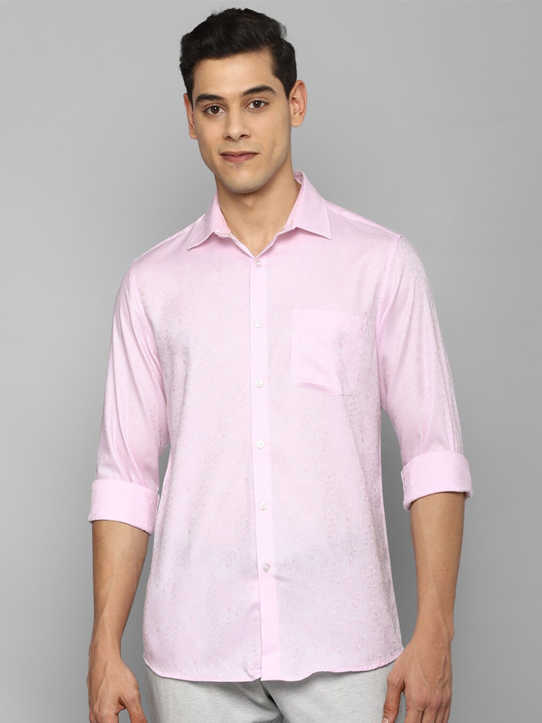 

Allen Solly Men Pink Slim Fit Casual Cotton Shirt