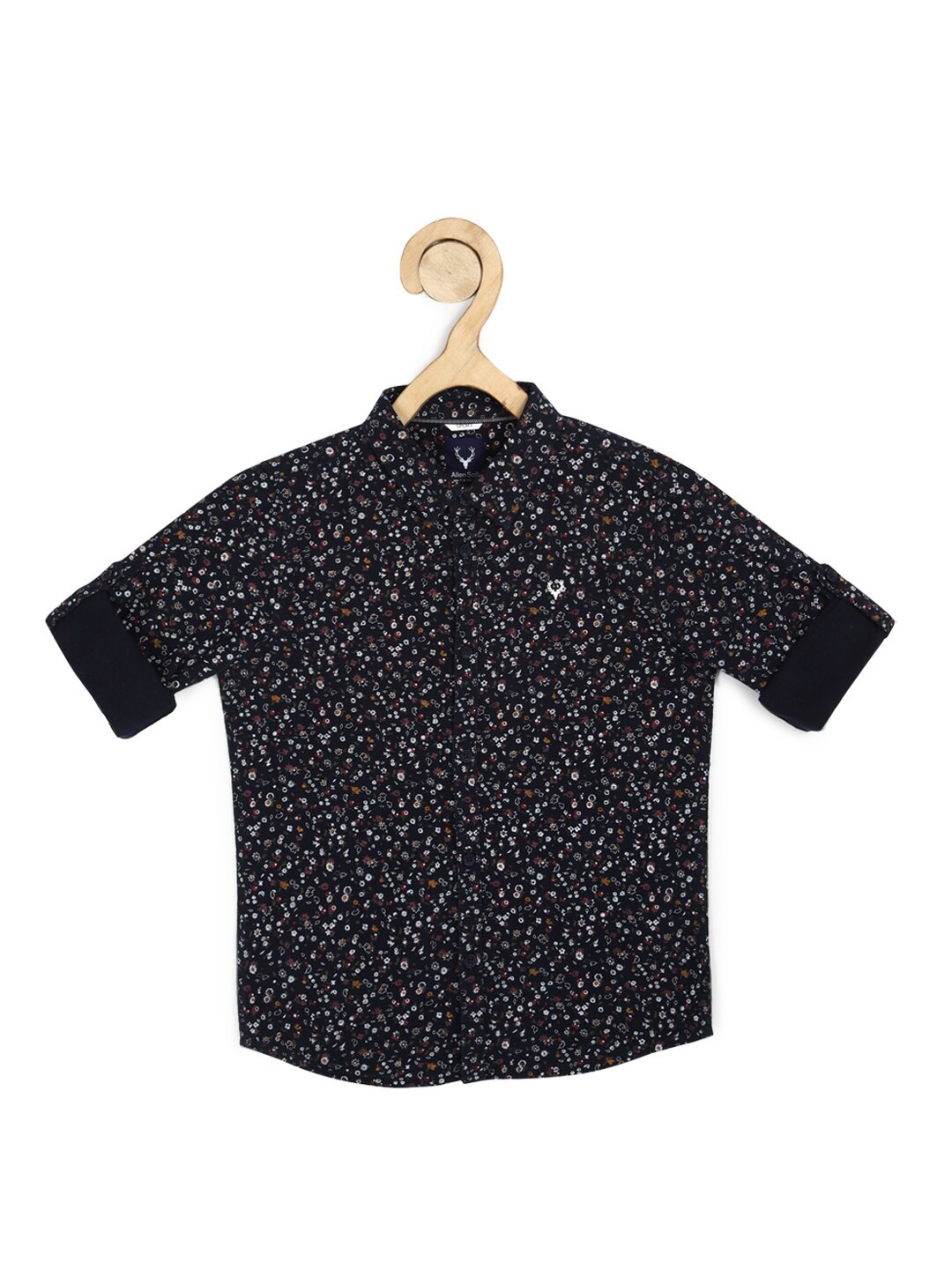 

Allen Solly Junior Boys Navy Blue Slim Fit Printed Casual Shirt