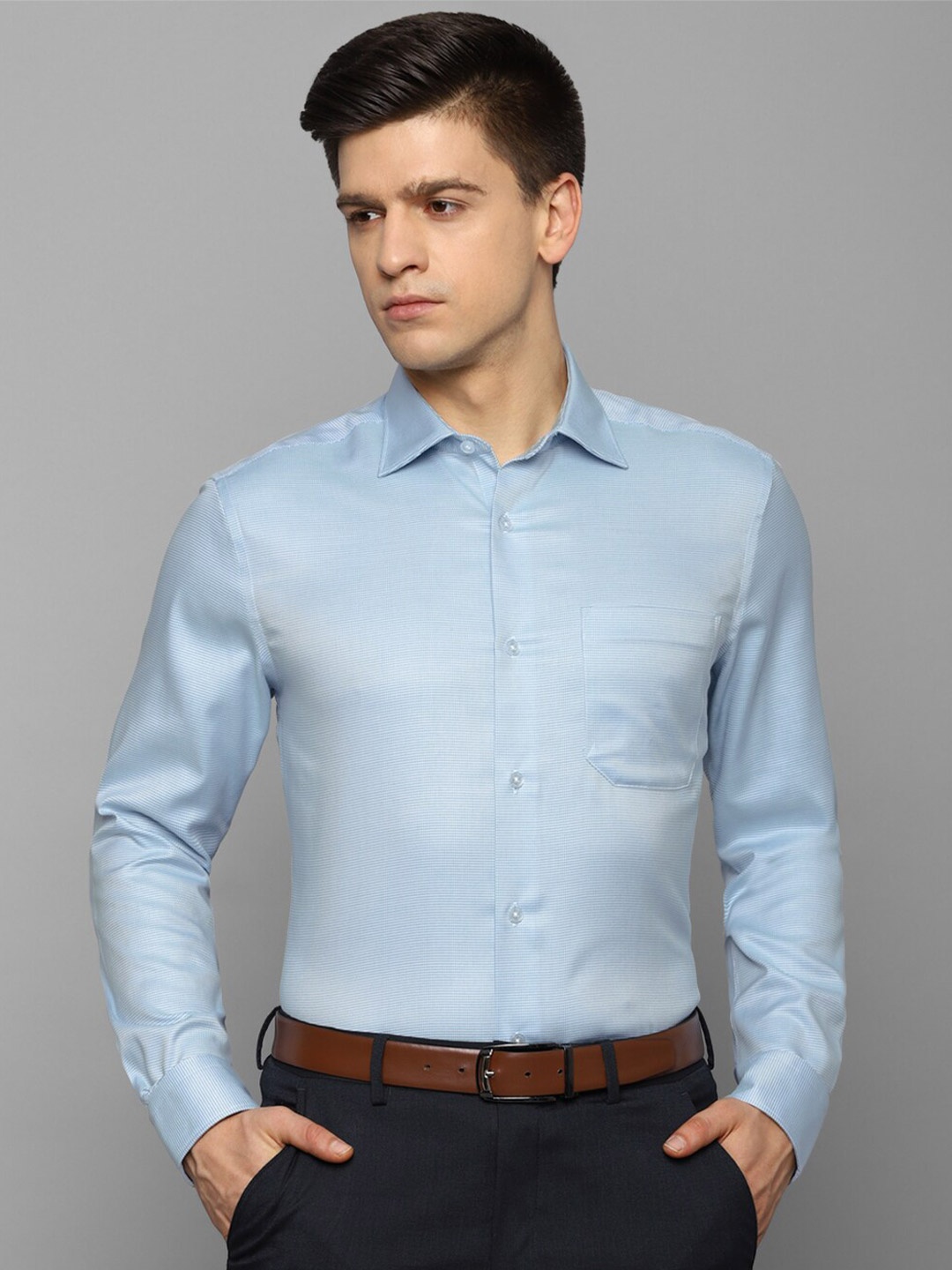 

Louis Philippe Men Blue Formal Shirt
