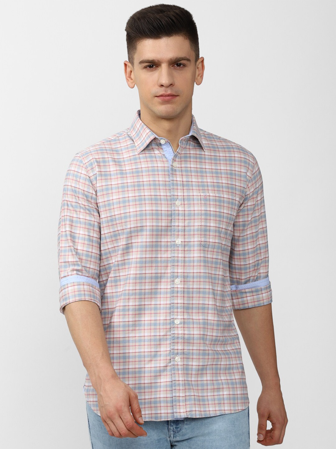 

Van Heusen Sport Men Multicoloured Slim Fit Tartan Checks Casual Shirt, Multi