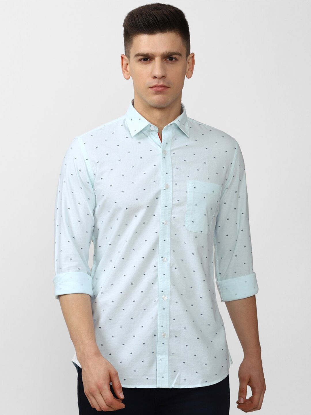 

Van Heusen Sport Men Blue Slim Fit Printed Casual Shirt