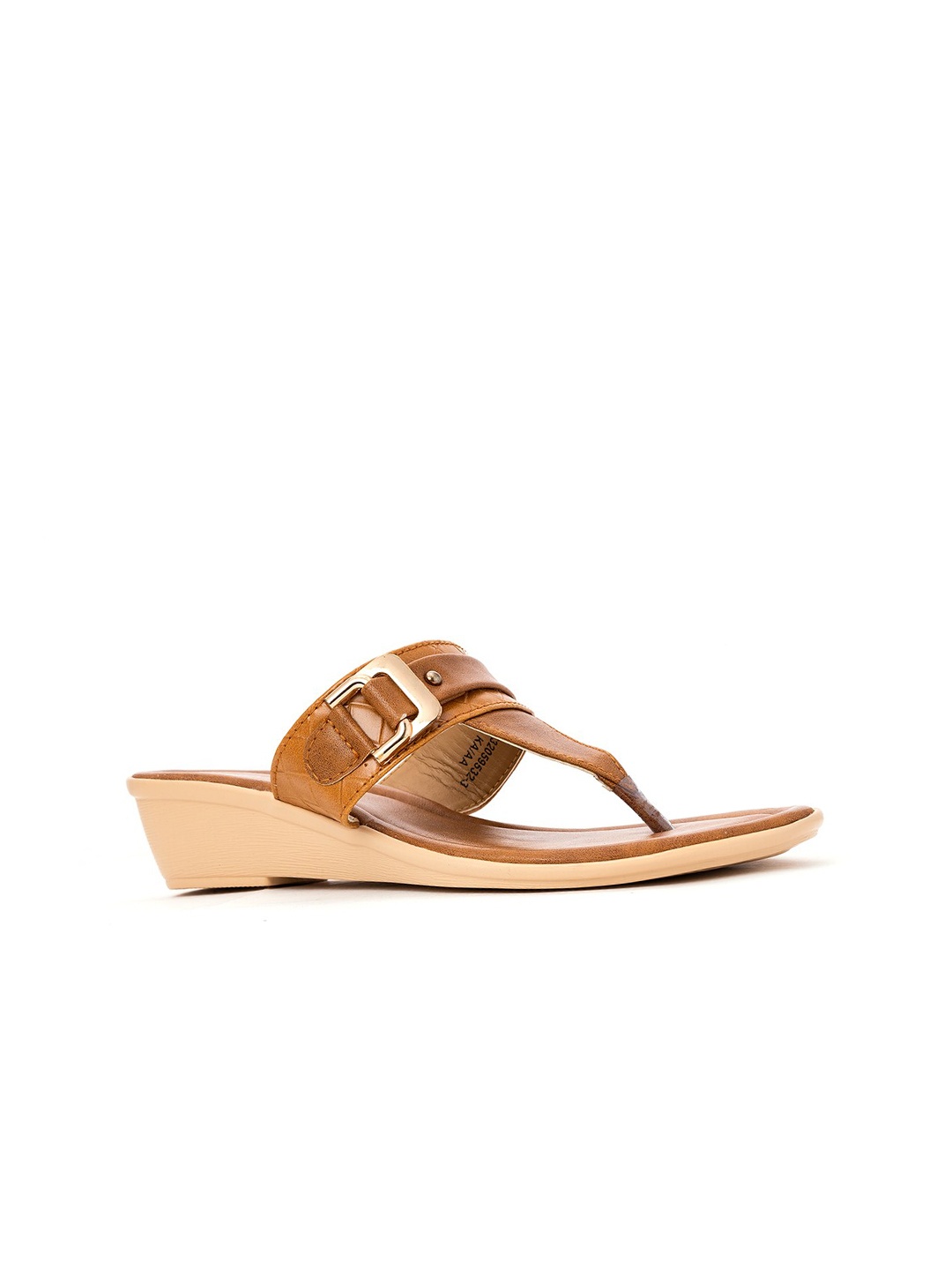 

Khadims Coffee Brown Comfort Sandals with Buckles