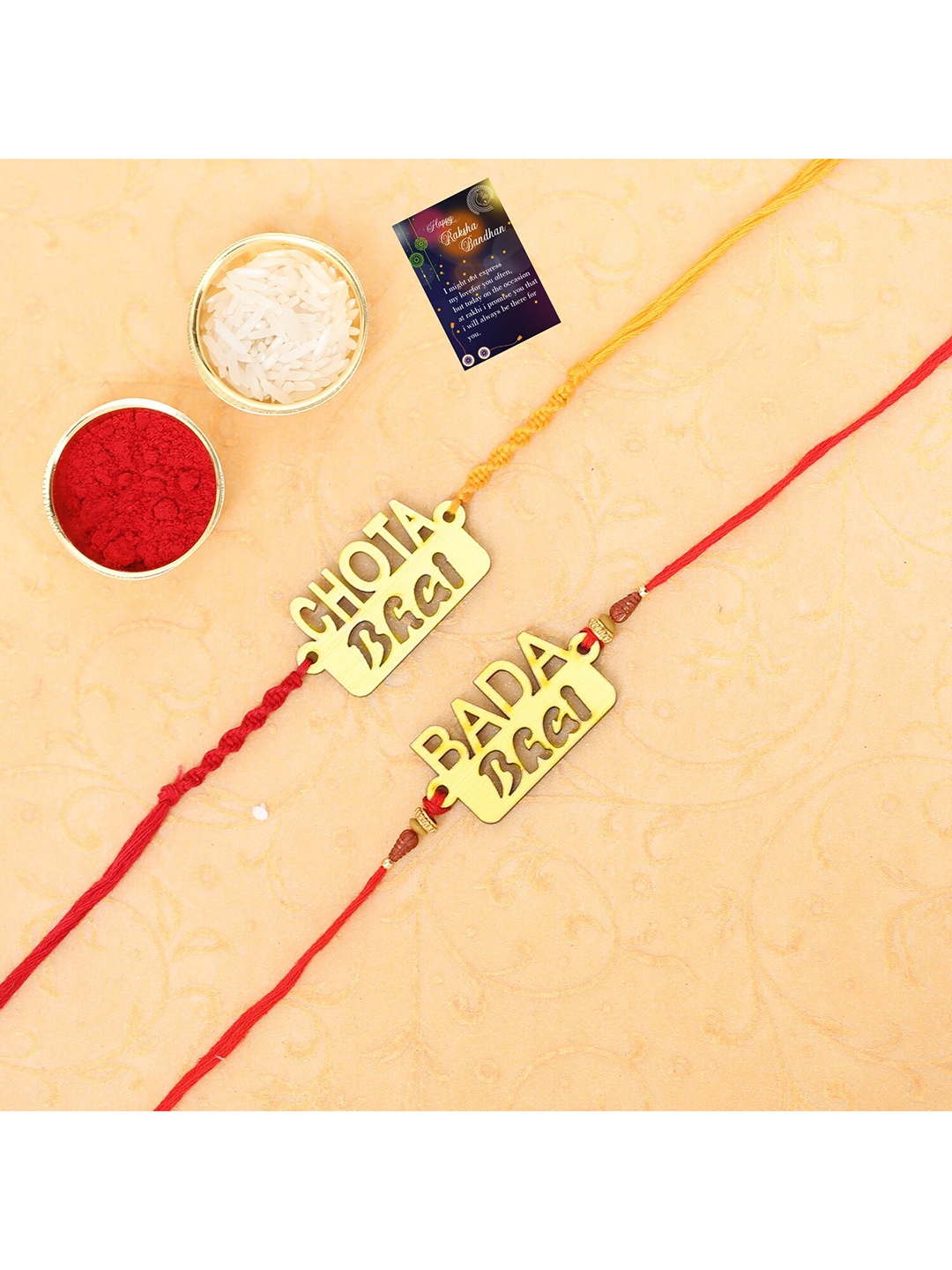 

Silver Shine 2 Rakhi with Roli Chawal, Multi
