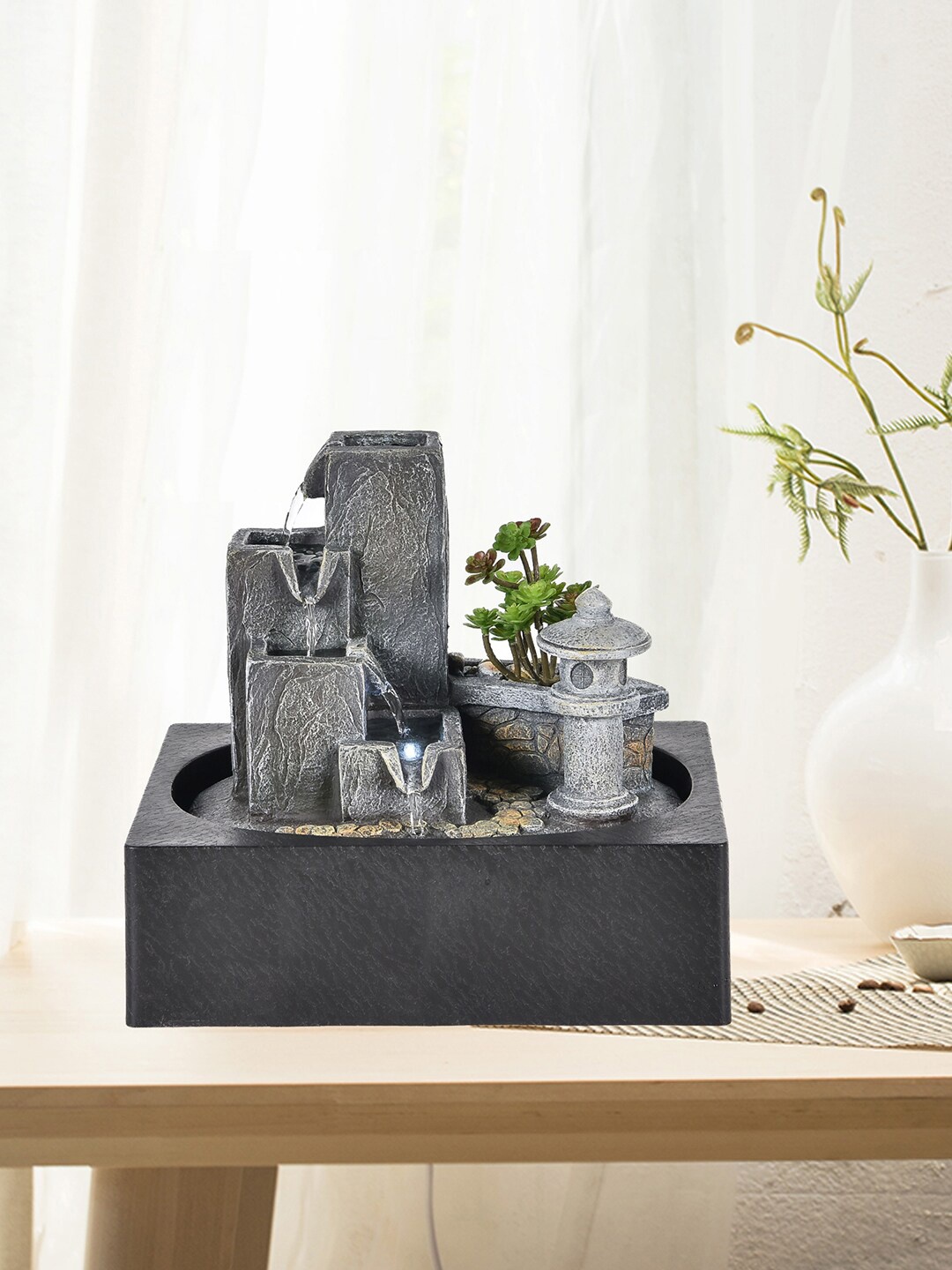 

HomeTown Grey & Black Solid Polyresin Fountains