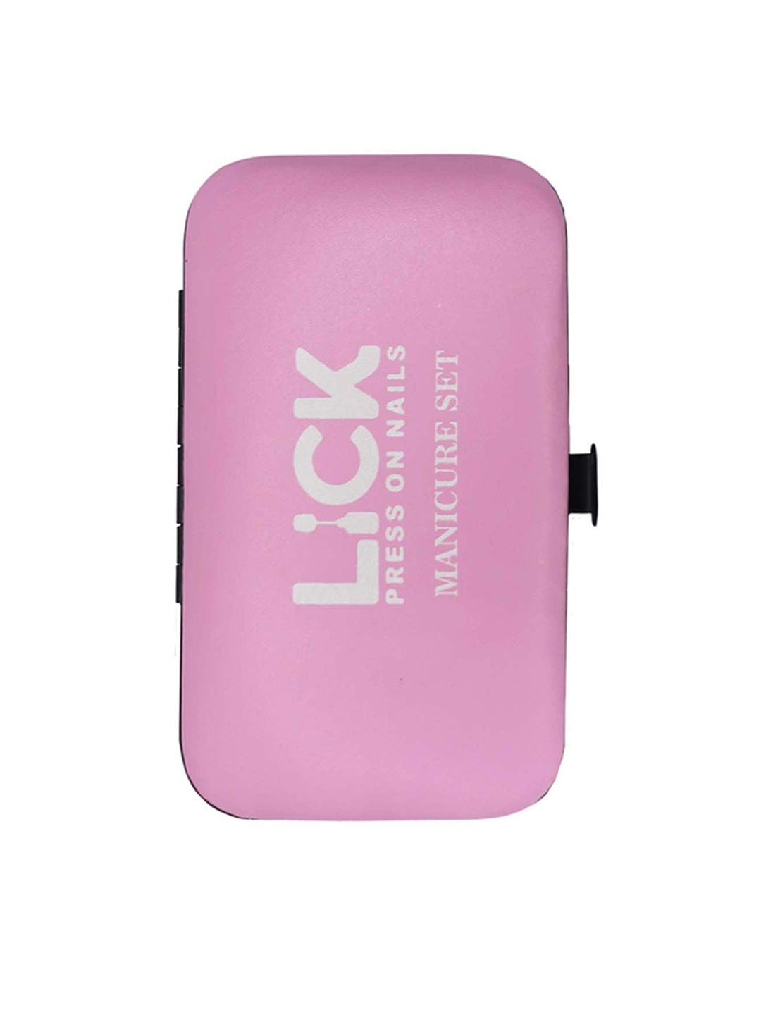 

LICK 7-In-1 Stainless Steel Mini Manicure Pedicure Kit with Faux Leather Case - STK-1, Pink
