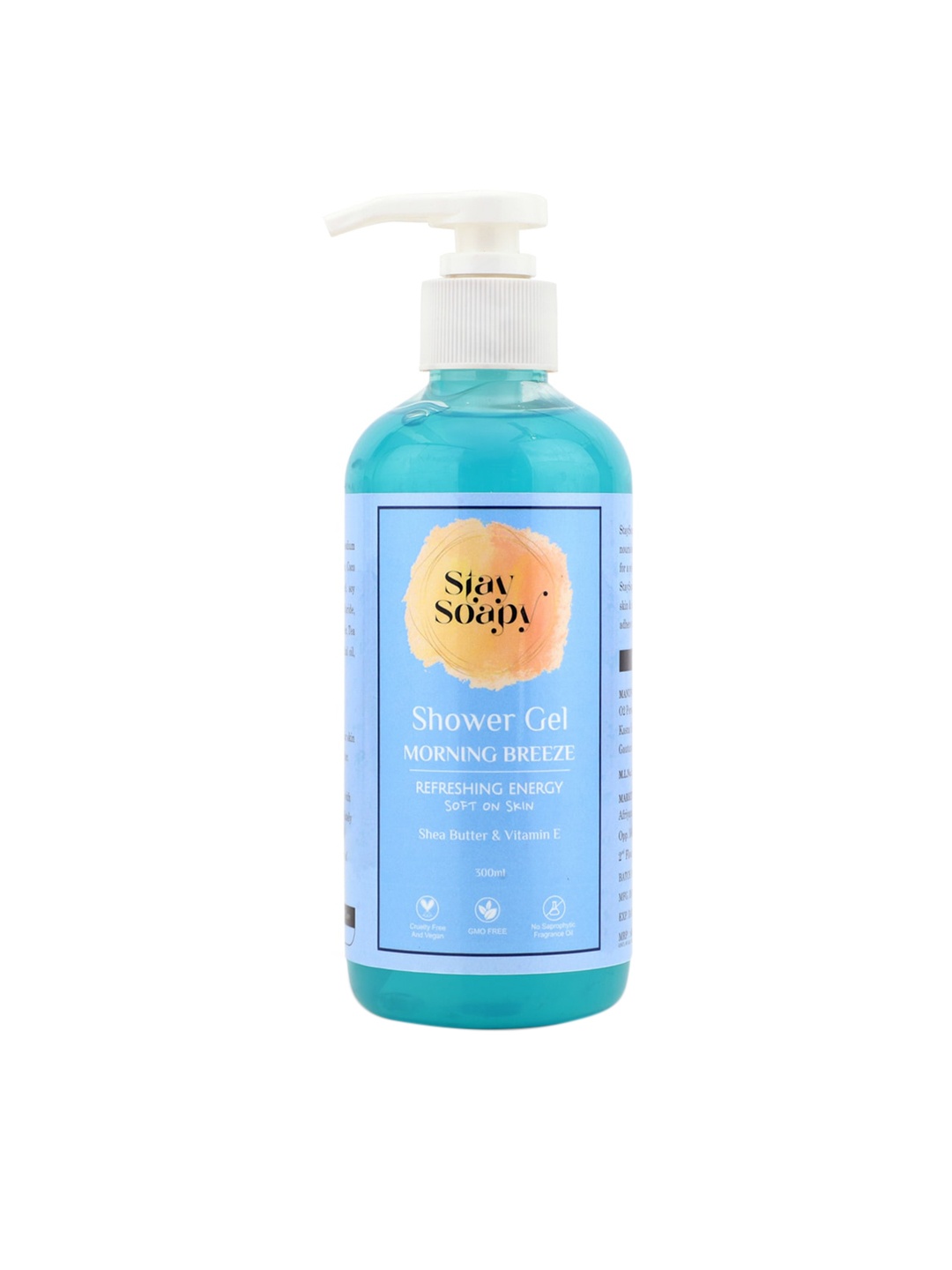 

Stay Soapy Refreshing Energy Morning Breeze Shower Gel with Shea Butter & Vitamin E- 300ml, Blue