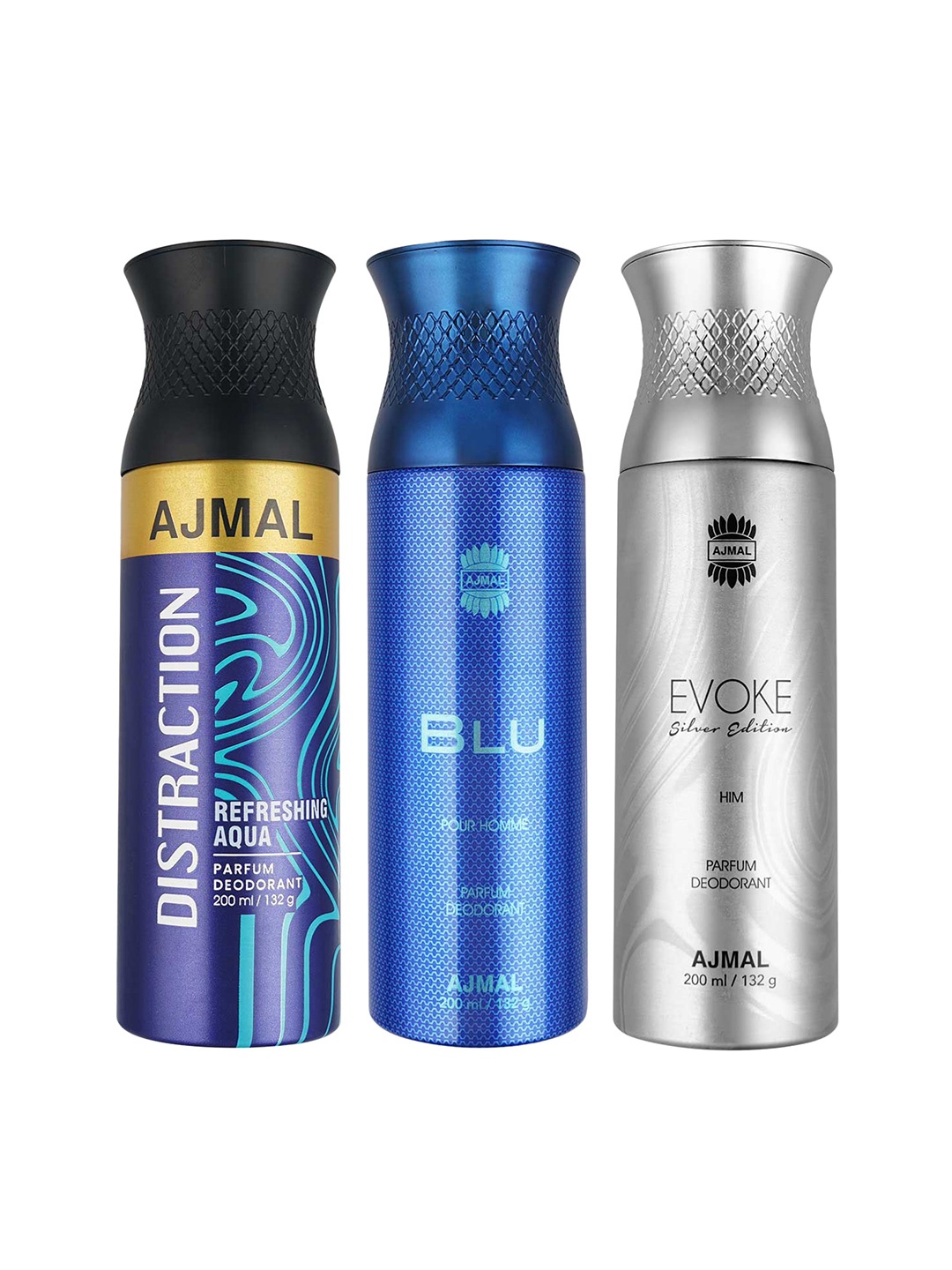 

Ajmal Set of Distraction - Blu - Evoke Deodorant Spray - 200 ml Each, Yellow