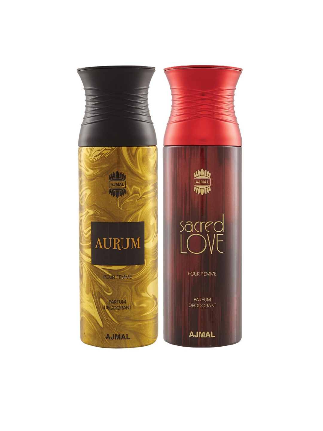 

Ajmal Set of Aurum & Sacred Love Deodorant Spray - 200 ml Each, Yellow