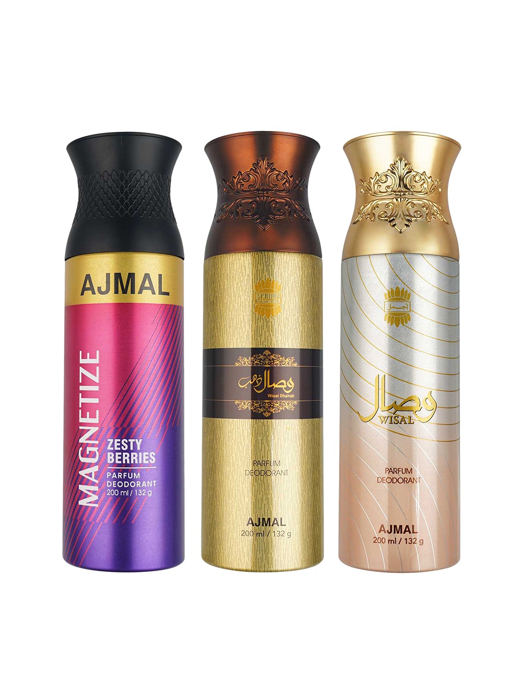 

Ajmal Set of 3 Perfume Deodorants - 200ml each, Multi