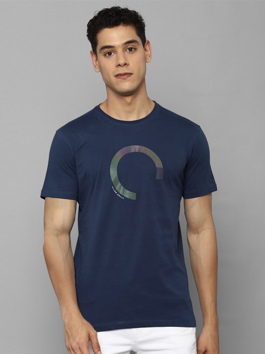 

Allen Solly Sport Men Navy Blue Printed T-shirt