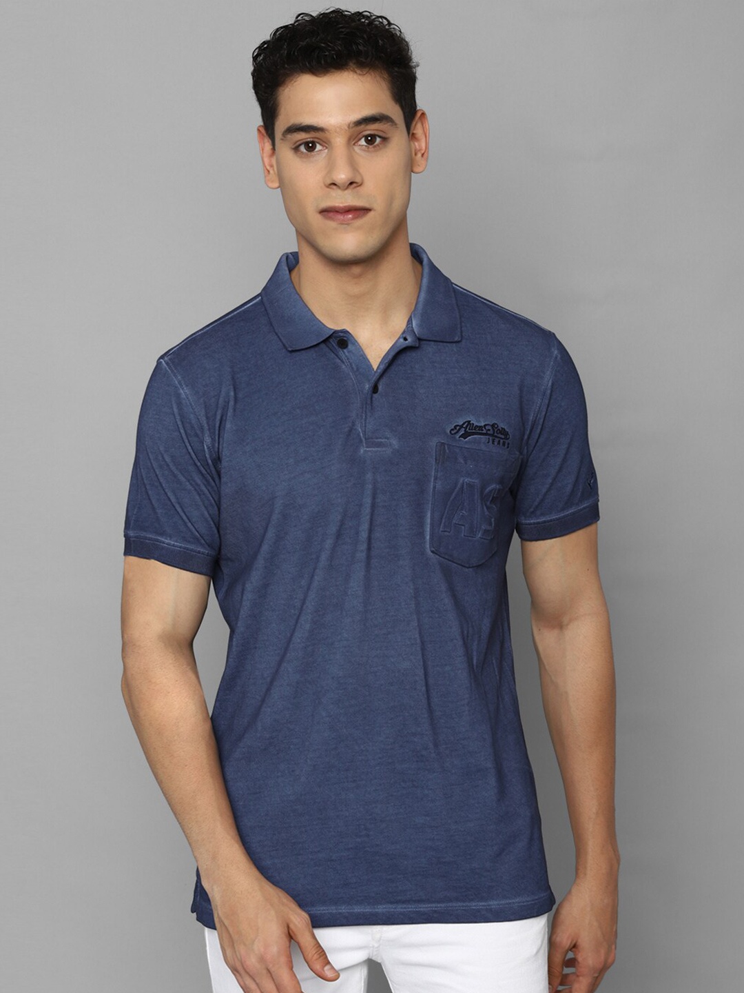 

Allen Solly Sport Men Blue Polo Collar T-shirt