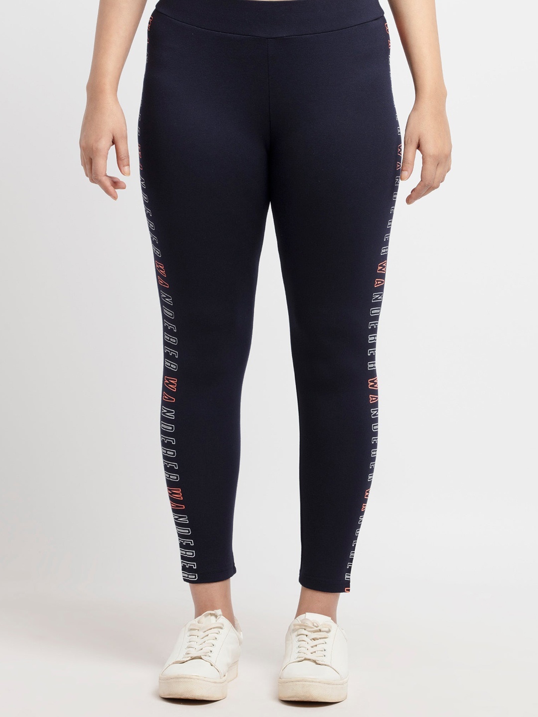

Status Quo Women Navy-Blue Solid Cotton Jeggings