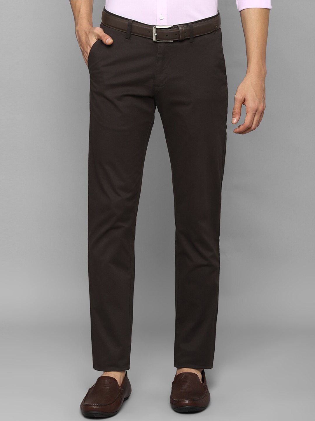 

Allen Solly Men Brown Slim Fit Trousers