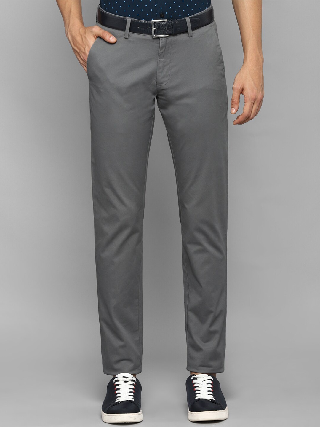 

Allen Solly Men Grey Slim Fit Trousers