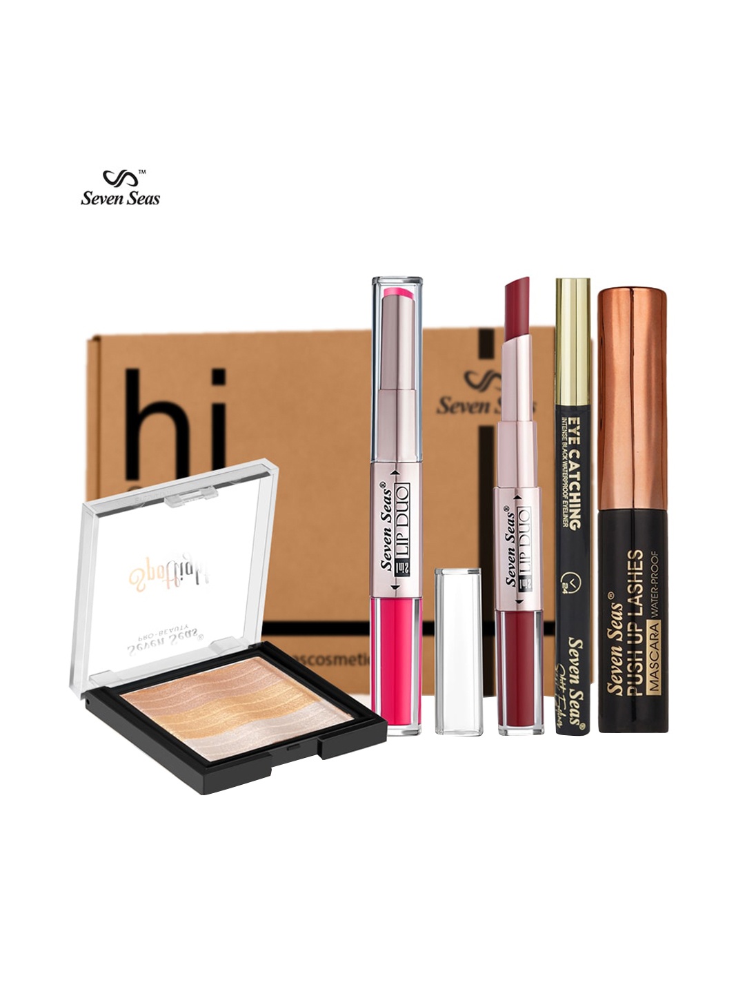 

Seven Seas Eye Lips Beauty Enhance Makeup Kit 21.85ml, Black