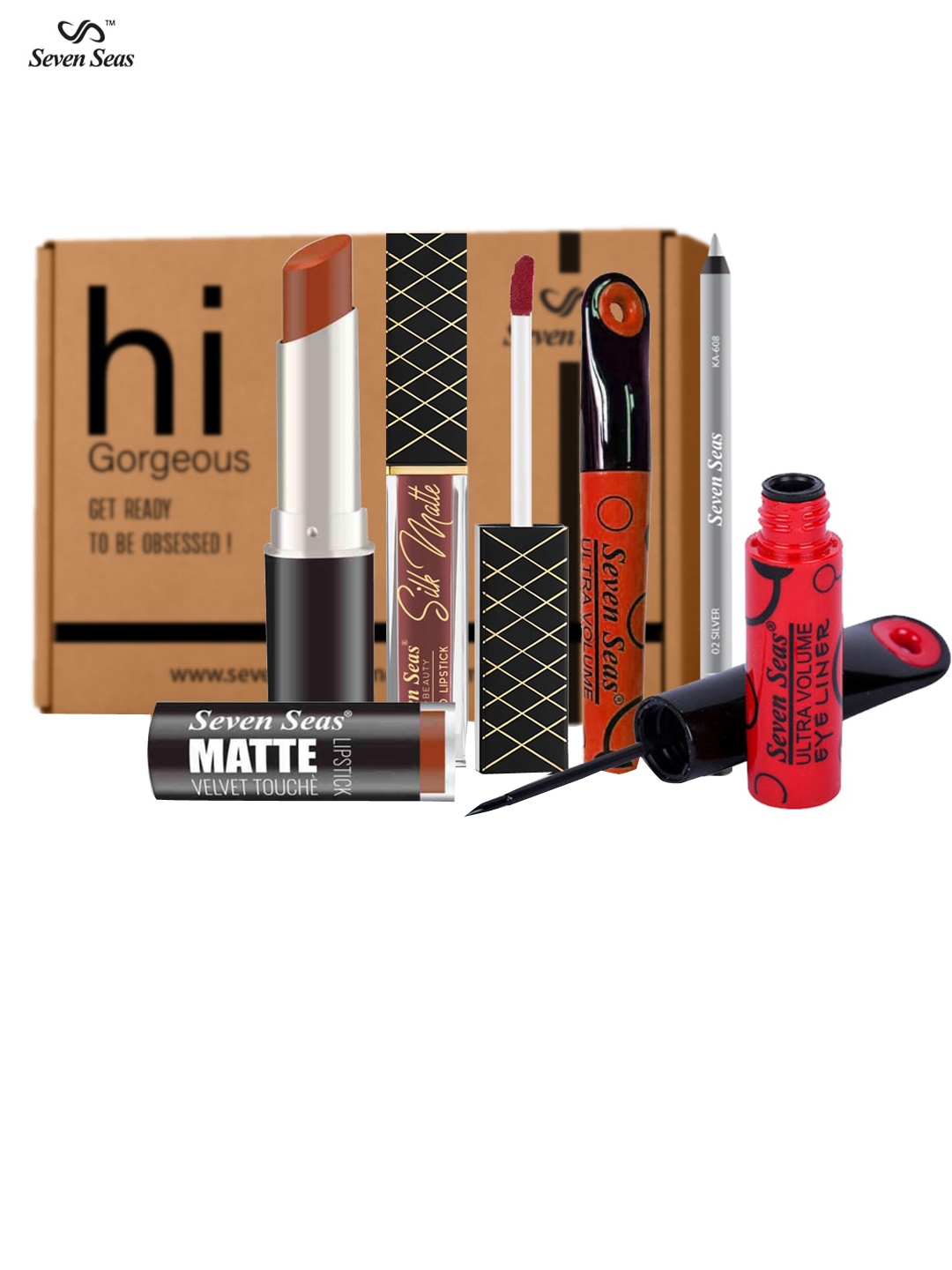

Seven Seas Eye Lips Beauty Enhance Makeup Kit 30.15ml, Black