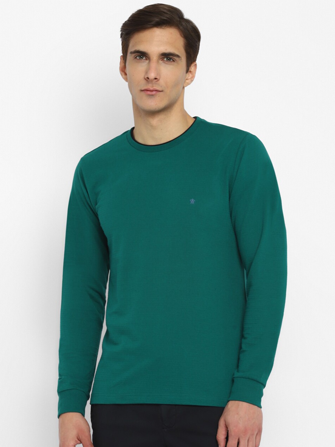 

Turtle Men Sea Green Slim Fit Cotton T-shirt